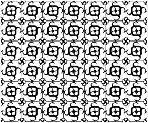 Abstract seamless geometric pattern background, black and white
