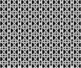 Abstract seamless geometric pattern background, black and white