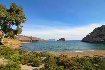 Fototapeta premium Playa de Cocedores del Hornillo, Águilas, Murcia, España