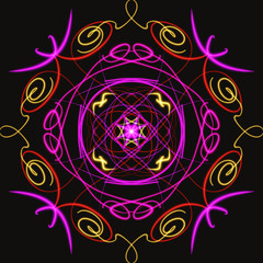 oriental digital mandala illustration design