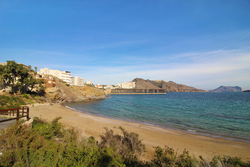 Fototapeta na wymiar Playa de Cocedores del Hornillo, Águilas, Murcia, España