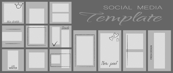 Social media banner template. Editable mockup for personal blog, layout for promotion