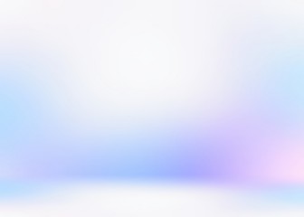 Obraz premium White pink blue flare 3d background. Amazing empty studio illustration. Fantastic light abstract template. Blurred pattern.