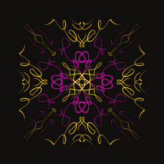 orental mandala isolated illustration design geometry