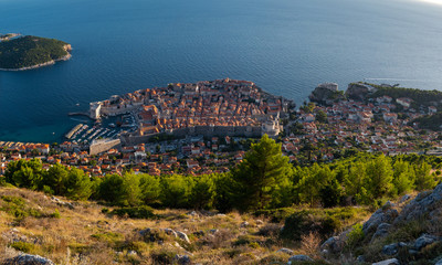 Fototapeta na wymiar Dubrovnik old town panoramic image in southern Croatia