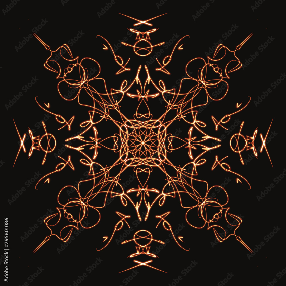 Wall mural orental mandala isolated illustration design geometry