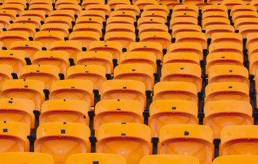 Fototapeta na wymiar Row a chair in an outdoor stadium.