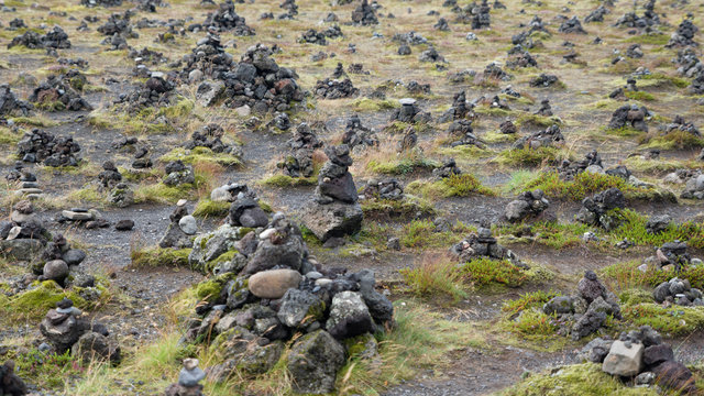 Laufskalavarda on the way to the volcanic area in Iceland