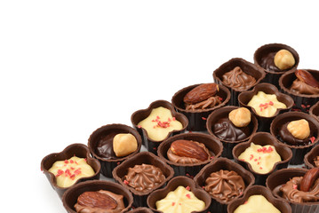 Mix of tasty chocolate candy collection.