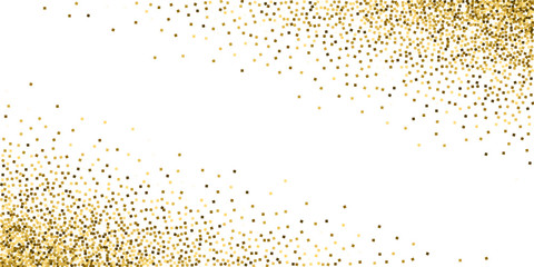 Gold glitter luxury sparkling confetti. Scattered 