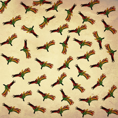 grunge floral watercolor pattern with manny colorful flowers