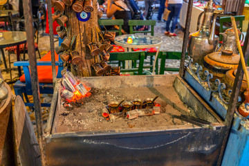 Karabuk, Turkey, 14 August 2019: Traditional Turkish Coffee Shop. Safranbolu is under protection of UNESCO World Heritage Site.