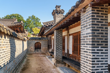 Scenic view of courtyard of the Nakseonjae Complex in Seoul
