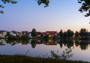 Fototapeta premium sunset on lake