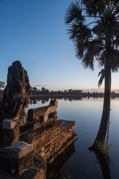 Sra Srang pond in Angkor Temples, Siem Reap province, Cambodia 