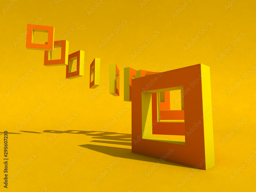 Poster abstract geometric background with shapes. 3d