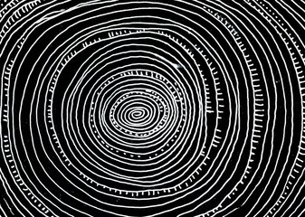 black and white background wood circles