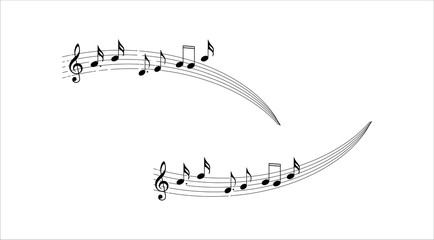Decorative  elements with musical notes