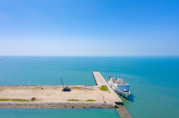 Fototapeta premium Waterfront view of Guantouling National Forest Park, Guangbei Hai City