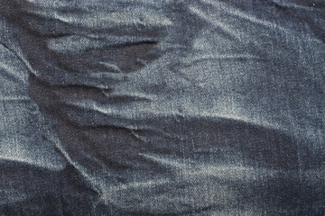 closeup of old Jeans denim texture background