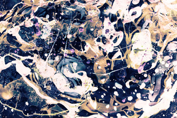 Colourful handmade paper. Hand drawing illustration is made in the style of Ebru and Suminagashi. Psychedelic, abstract background.