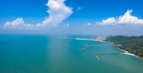 Waterfront view of Guantouling National Forest Park, Guangbei Hai City