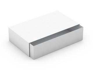 Naklejka premium White box mock up isolated on white background. 3D