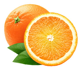 orange isolated on white background, clipping path, full depth of field