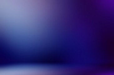 Dark violet room 3d background. Night low light. 