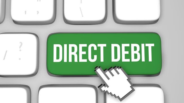 Direct debit keyboard key animation