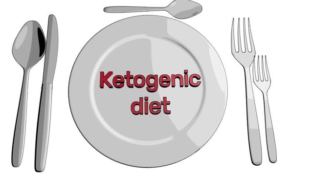 Ketogenic diet concept cartoon clip