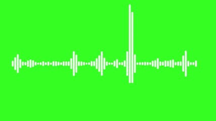 Audio spectrum waveform animation on green screen background - Powered by Adobe