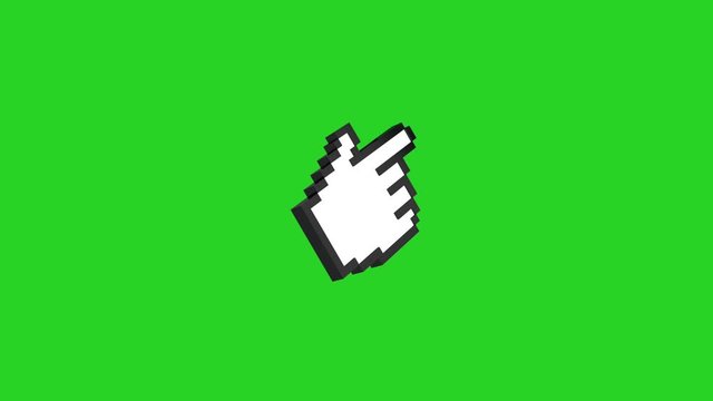Hand cursor click animation