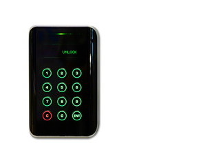 Secure password on keyboard for opening door