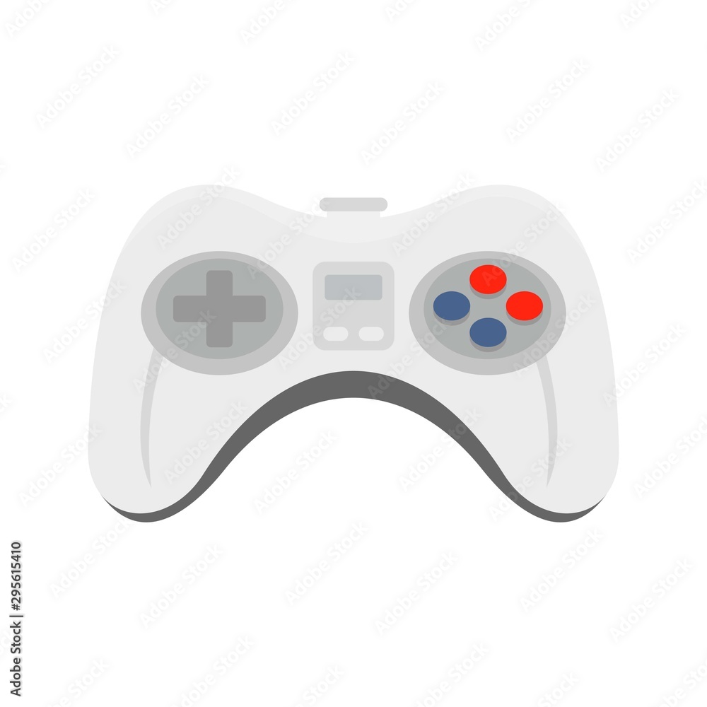Poster videogame controller icon. flat illustration of videogame controller vector icon for web design