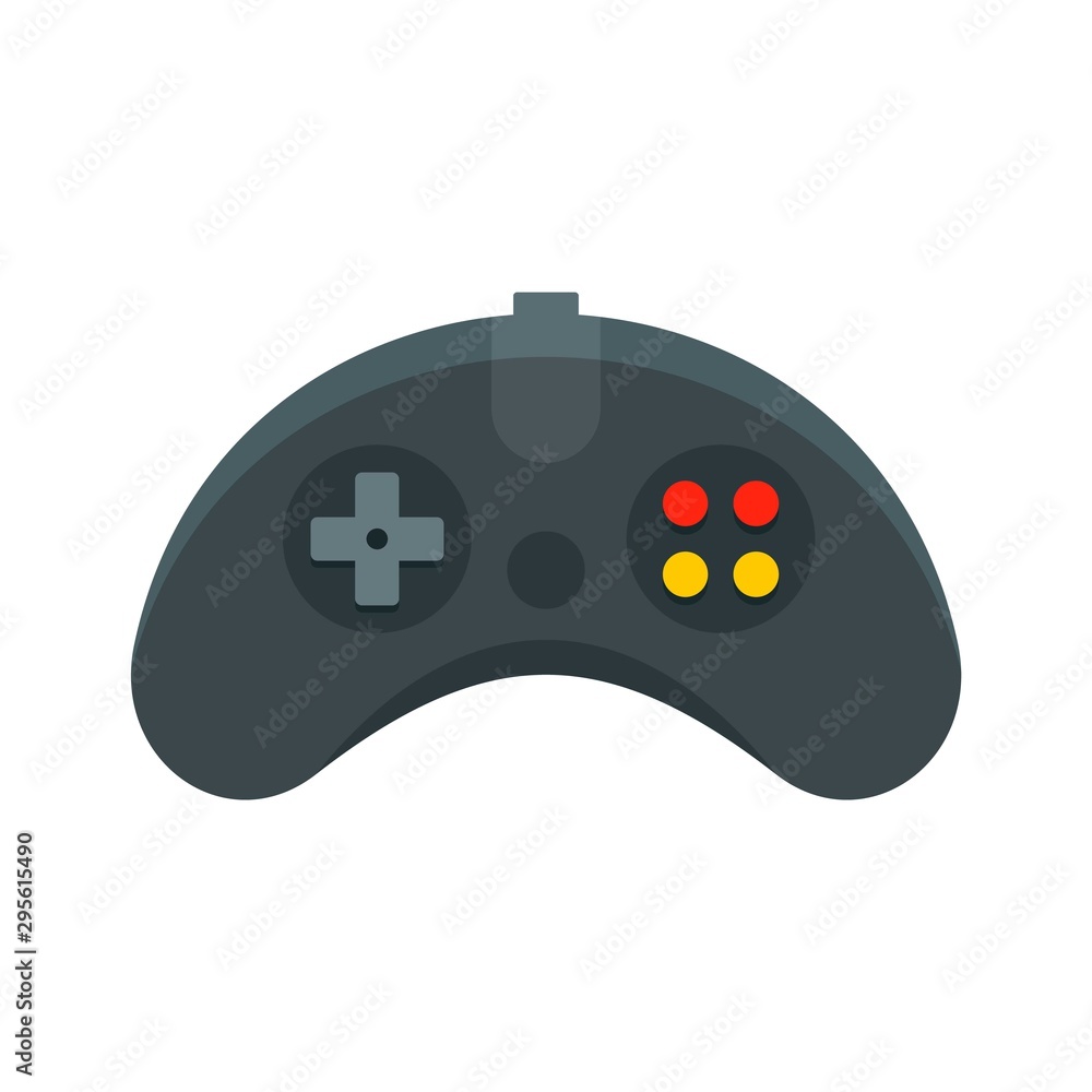 Poster ergonomic joystick icon. flat illustration of ergonomic joystick vector icon for web design