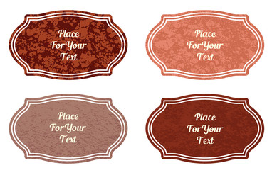 Set of retro vintage colorful labels and stickers  for greetings, promotion and price. Vector elements with scratched effect  for posters, sites, web, shops.