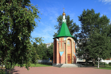 Orthodox chapel in honor of the Holy Trinity in Surgut  Khanty-Mansiysk district of Russia