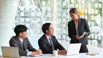 Young passionate team business talking, Business startup concept.