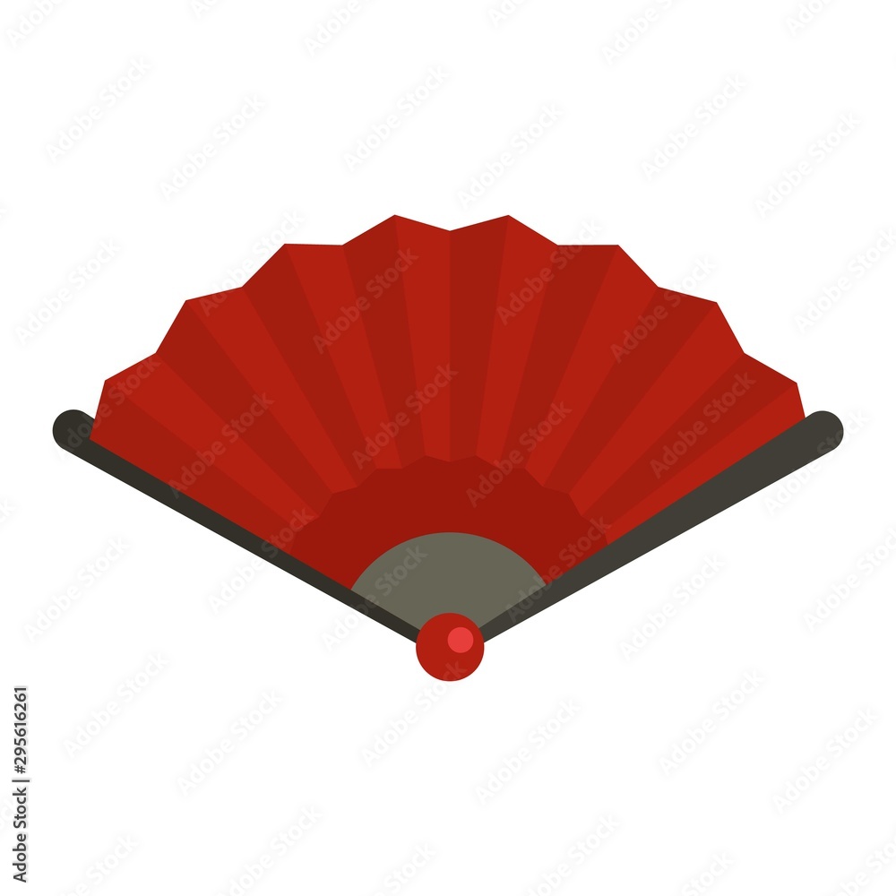 Wall mural China hand fan icon. Flat illustration of china hand fan vector icon for web design