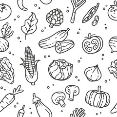 Seamless Vegetable Pattern