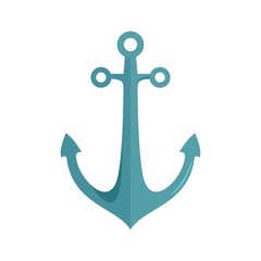 Ship anchor icon. Flat illustration of ship anchor vector icon for web design