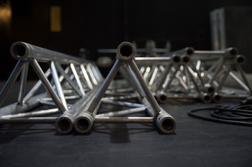 structure, grise, support, projecteur, triangulaire