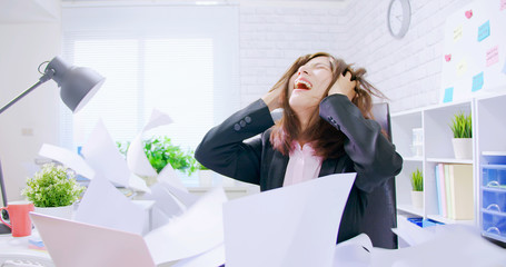 stress and overwork business woman