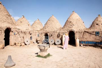woman in traditional clothes at Harran turkey