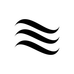 waves icon vector 