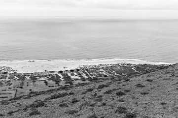 Panoramic view of Porto Santo beach (Madeira Islands, Portugal)