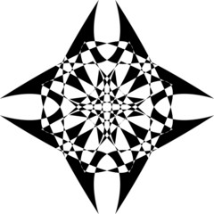Outline Mandala black and white design coloring book. Decorative round ornament.  Oriental pattern, vector illustration.