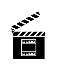 Fototapeta premium Clapper icon vector design template