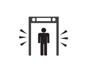 security check point sign, vector illustration.